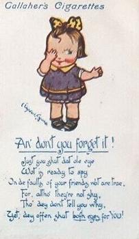 1916 Gallaher's Kute Kiddies #4 An' don't you forget it ! Front