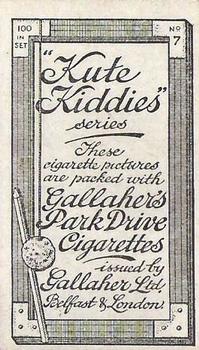 1916 Gallaher's Kute Kiddies #7 A reglar Chameleon ! Back