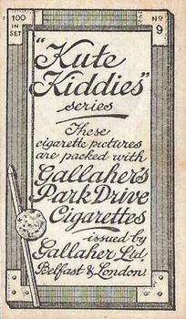 1916 Gallaher's Kute Kiddies #9 For Bridge-players . Back