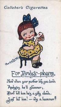 1916 Gallaher's Kute Kiddies #9 For Bridge-players . Front