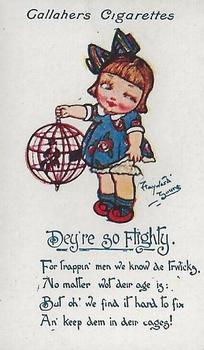1916 Gallaher's Kute Kiddies #11 Dey're so Flighty . Front