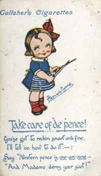 1916 Gallaher's Kute Kiddies #15 Take care of de pence ! Front
