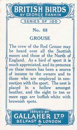 1923 Gallaher British Birds #68 Grouse Back
