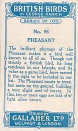 1923 Gallaher British Birds #96 Pheasant Back