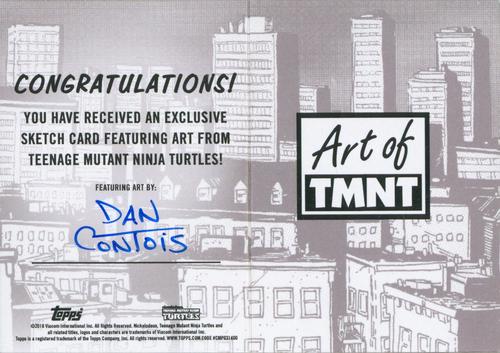 2019 Topps The Art of TMNT - Sketch Artists Panoramic #NNO Dan Contois Back