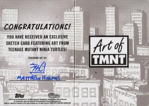 2019 Topps The Art of TMNT - Sketch Artists Panoramic #NNO Matthew Hirons Back