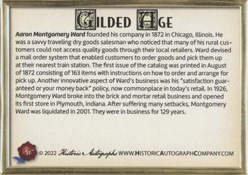 2023 Historic Autographs Gilded Age #41 Montgomery Ward Back