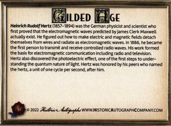 2023 Historic Autographs Gilded Age #158 Heinrich Hertz Back