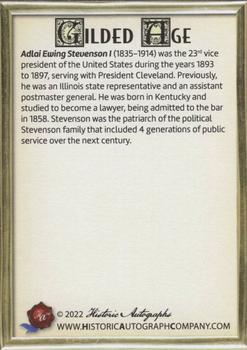 2023 Historic Autographs Gilded Age #207 Adlai E Stevenson I Back