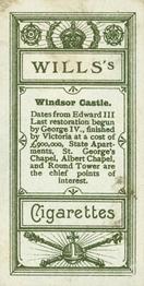 1902 Wills’s Coronation Series (A) #39 Windsor Castle Back