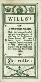 1902 Wills’s Coronation Series (A) #43 Edinburgh Castle Back