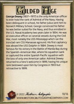 2023 Historic Autographs Gilded Age - Amethyst #265 George Dewey Back