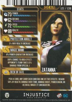 2022 Raw Thrills Injustice Arcade: Gods Among Us Series 4 #121 Zatanna Back