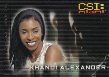 2004 Strictly Ink CSI Miami Series 1 - Starring Cast Profiles Gold Foil #F6 Khandi Alexander Front