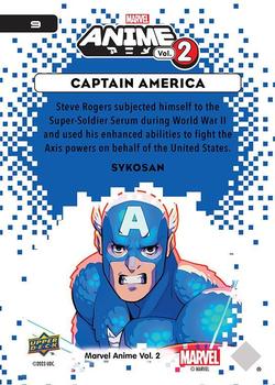 2023 Upper Deck Marvel Anime Vol. 2 #9 Captain America Back