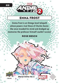 2023 Upper Deck Marvel Anime Vol. 2 #22 Emma Frost Back