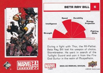 2021-22 Upper Deck Marvel Annual #6 Beta Ray Bill Back