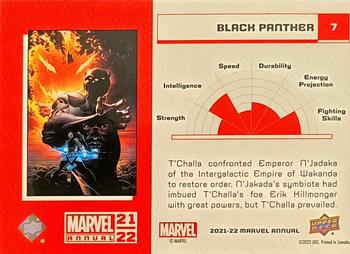 2021-22 Upper Deck Marvel Annual #7 Black Panther Back