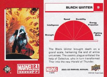 2021-22 Upper Deck Marvel Annual #9 Black Winter Back
