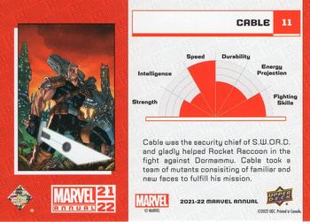 2021-22 Upper Deck Marvel Annual #11 Cable Back