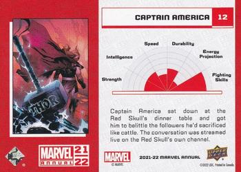 2021-22 Upper Deck Marvel Annual #12 Captain America Back