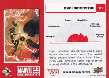 2021-22 Upper Deck Marvel Annual #16 Dani Moonstar Back
