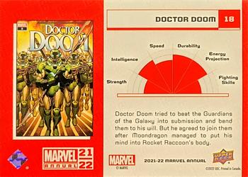 2021-22 Upper Deck Marvel Annual #18 Doctor Doom Back