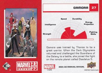2021-22 Upper Deck Marvel Annual #27 Gamora Back