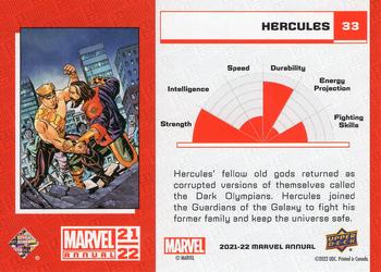 2021-22 Upper Deck Marvel Annual #33 Hercules Back