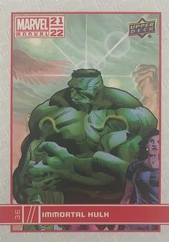 2021-22 Upper Deck Marvel Annual #36 Immortal Hulk Front