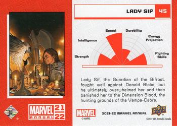 2021-22 Upper Deck Marvel Annual #45 Lady Sif Back