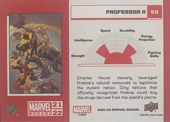 2021-22 Upper Deck Marvel Annual #66 Professor X Back