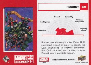 2021-22 Upper Deck Marvel Annual #69 Rocket Back