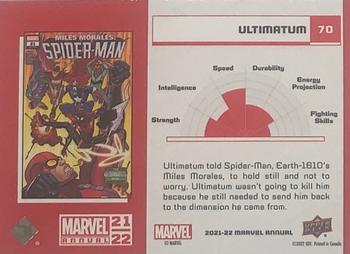 2021-22 Upper Deck Marvel Annual #70 Ultimatum Back