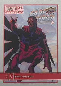 2021-22 Upper Deck Marvel Annual #72 Sam Wilson Front