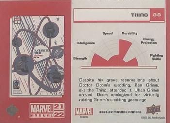 2021-22 Upper Deck Marvel Annual #88 Thing Back