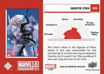 2021-22 Upper Deck Marvel Annual #95 White Fox Back