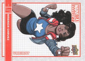 2021-22 Upper Deck Marvel Annual - Canvas Variant #3 America Chavez Front