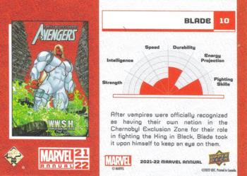 2021-22 Upper Deck Marvel Annual - Canvas Variant #10 Blade Back
