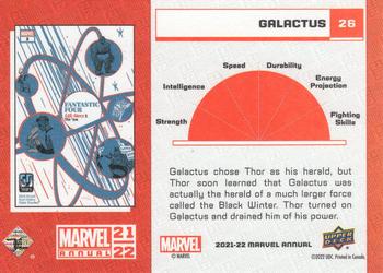 2021-22 Upper Deck Marvel Annual - Canvas Variant #26 Galactus Back