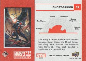 2021-22 Upper Deck Marvel Annual - Canvas Variant #32 Ghost-Spider Back