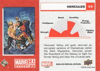 2021-22 Upper Deck Marvel Annual - Canvas Variant #33 Hercules Back