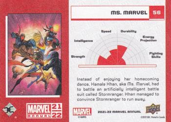 2021-22 Upper Deck Marvel Annual - Canvas Variant #56 Ms. Marvel Back