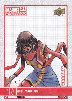 2021-22 Upper Deck Marvel Annual - Canvas Variant #56 Ms. Marvel Front