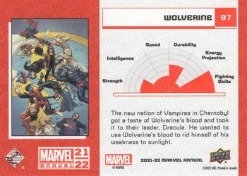 2021-22 Upper Deck Marvel Annual - Canvas Variant #97 Wolverine Back