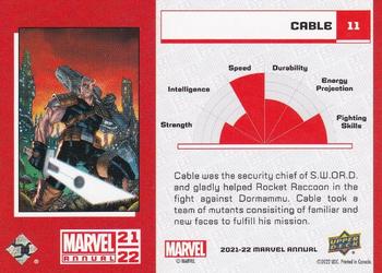 2021-22 Upper Deck Marvel Annual - Silver Sparkle #11 Cable Back