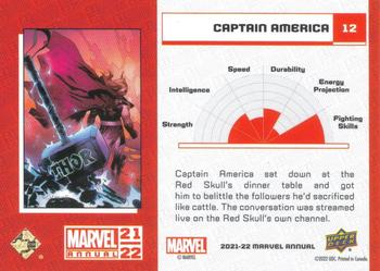2021-22 Upper Deck Marvel Annual - Silver Sparkle #12 Captain America Back