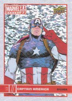 2021-22 Upper Deck Marvel Annual - Silver Sparkle #12 Captain America Front