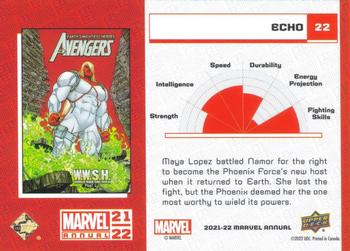 2021-22 Upper Deck Marvel Annual - Silver Sparkle #22 Echo Back