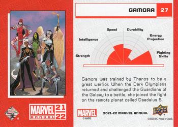 2021-22 Upper Deck Marvel Annual - Silver Sparkle #27 Gamora Back